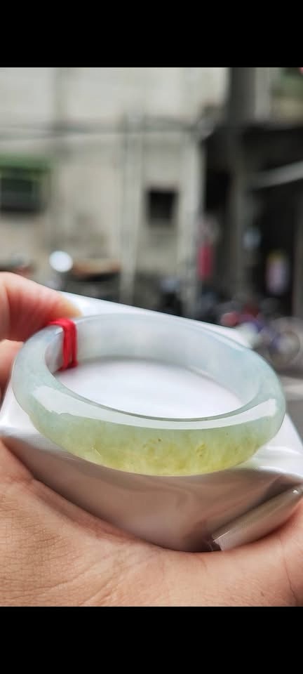 ✨冰玻種飄蜜黃正圈手鐲💚 天然緬甸玉A貨